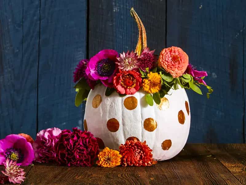 riciclare zucca halloween fiori