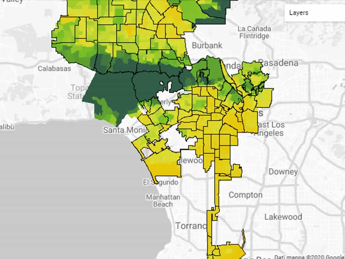 Alberi Google mappa riforestazione