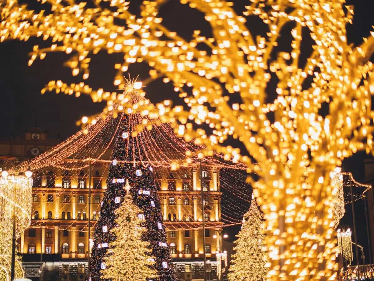 Natale luci che si accendono pedalando