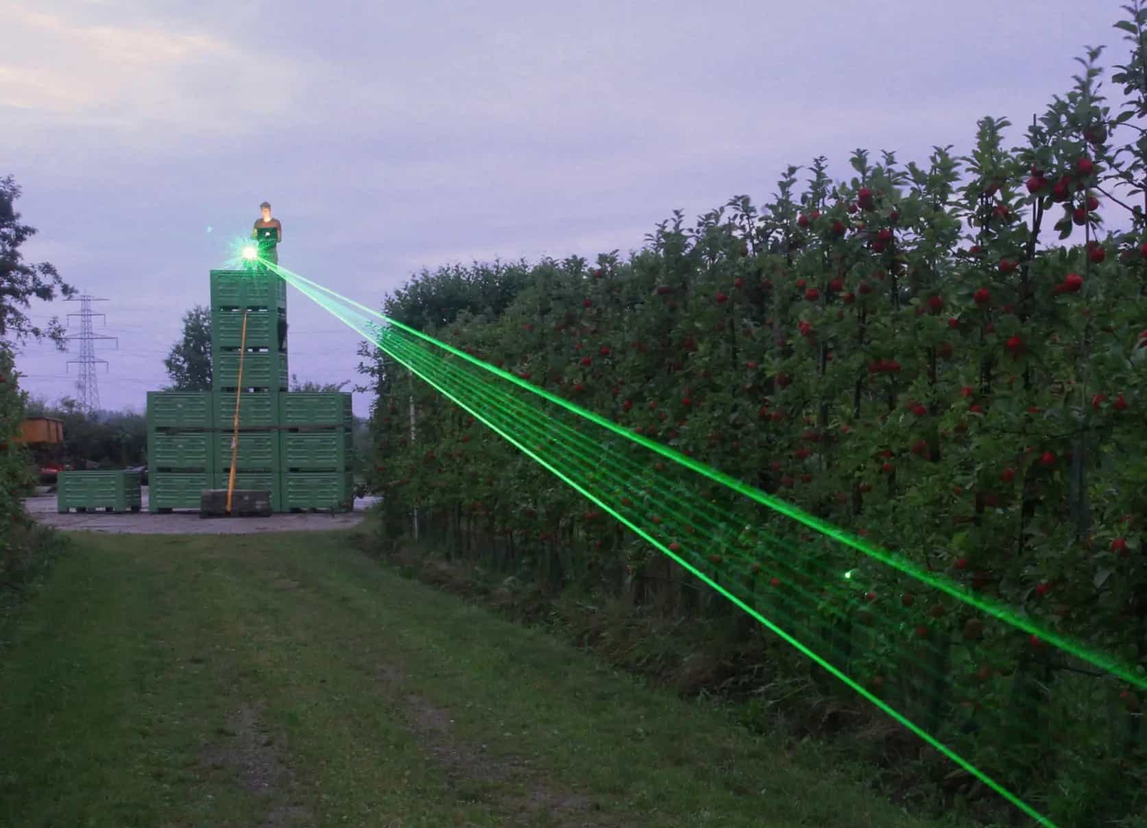 Il cannone laser che spaventa gli uccelli