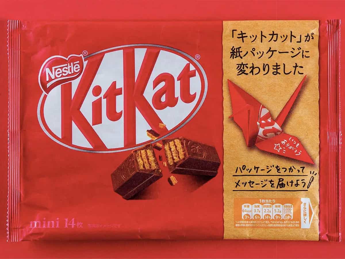 Kitkat, Nestlè lancia nuovi imballaggi sostenibili in carta origami