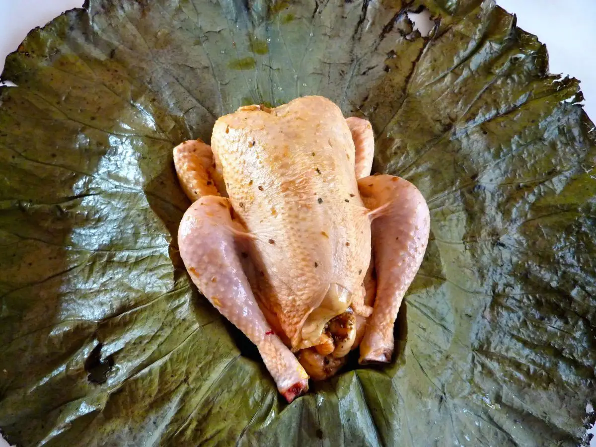 Cocinar pollo en el barro Beggars chicken