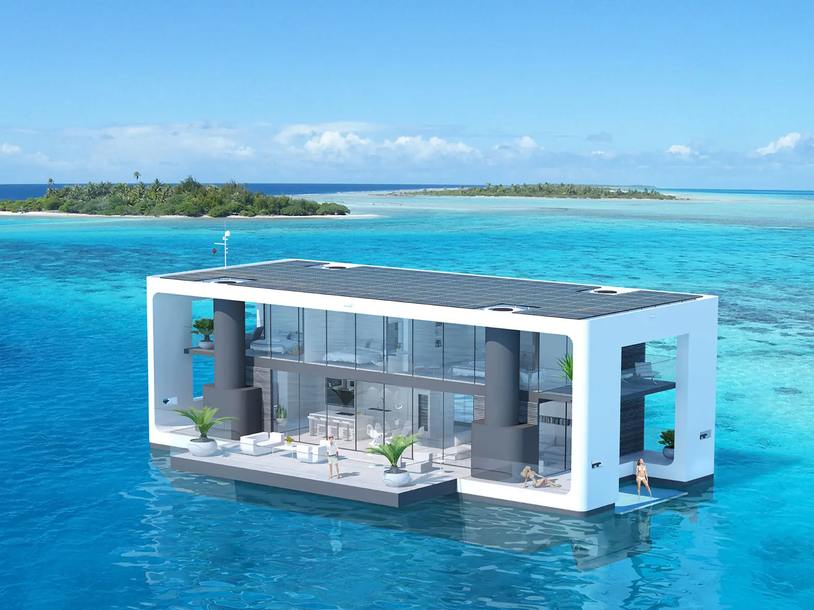 Una casa galleggiante e completamente green contro gli uragani