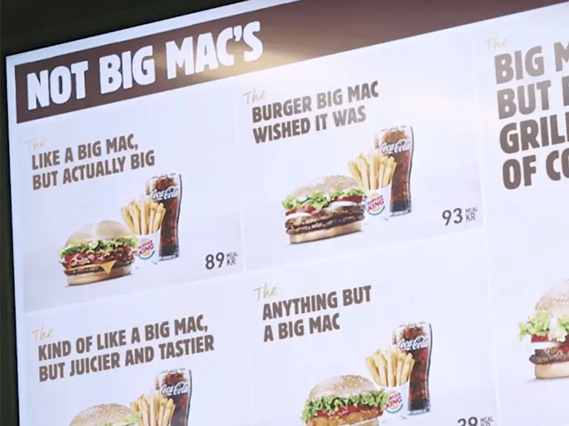Burger King McDonald’s Big Mac