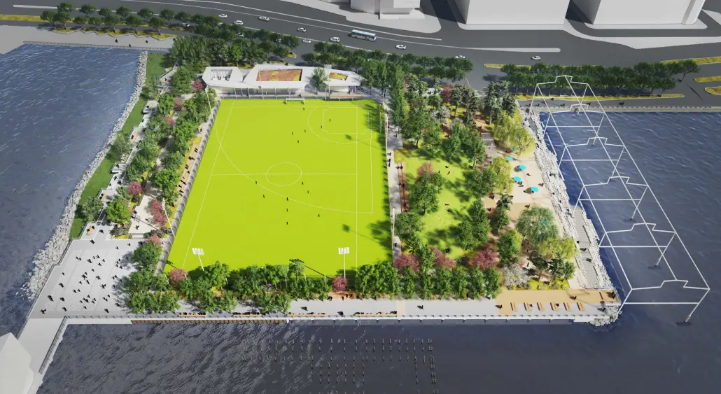A New York, lungo il fiume Hudson, sorgerà un nuovo parco con tanto di spiaggia, la prima a Manhattan